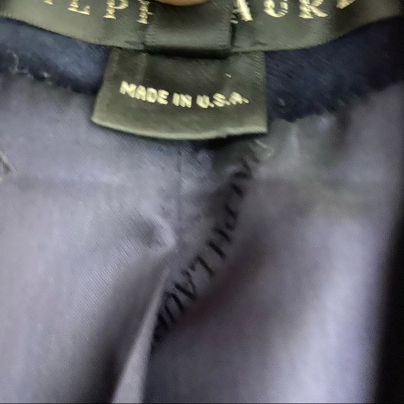 Ralph Lauren Black Label Vintage Navy Blue Velvet Jacket Gold Embroidered C1 - Picture 9 of 12